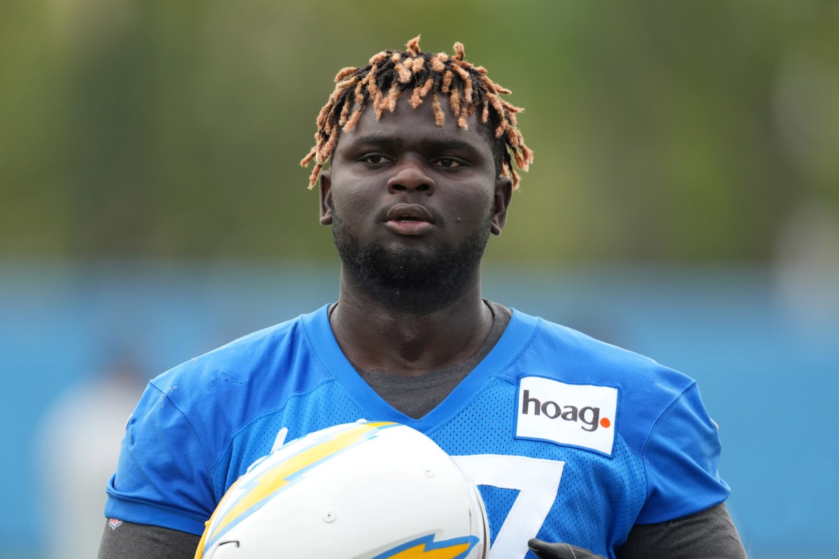 Chargers CJ Okoye, who came to the States as part of the NFL’s International Player Pathway program, had never played in an actual football game before Saturday night.